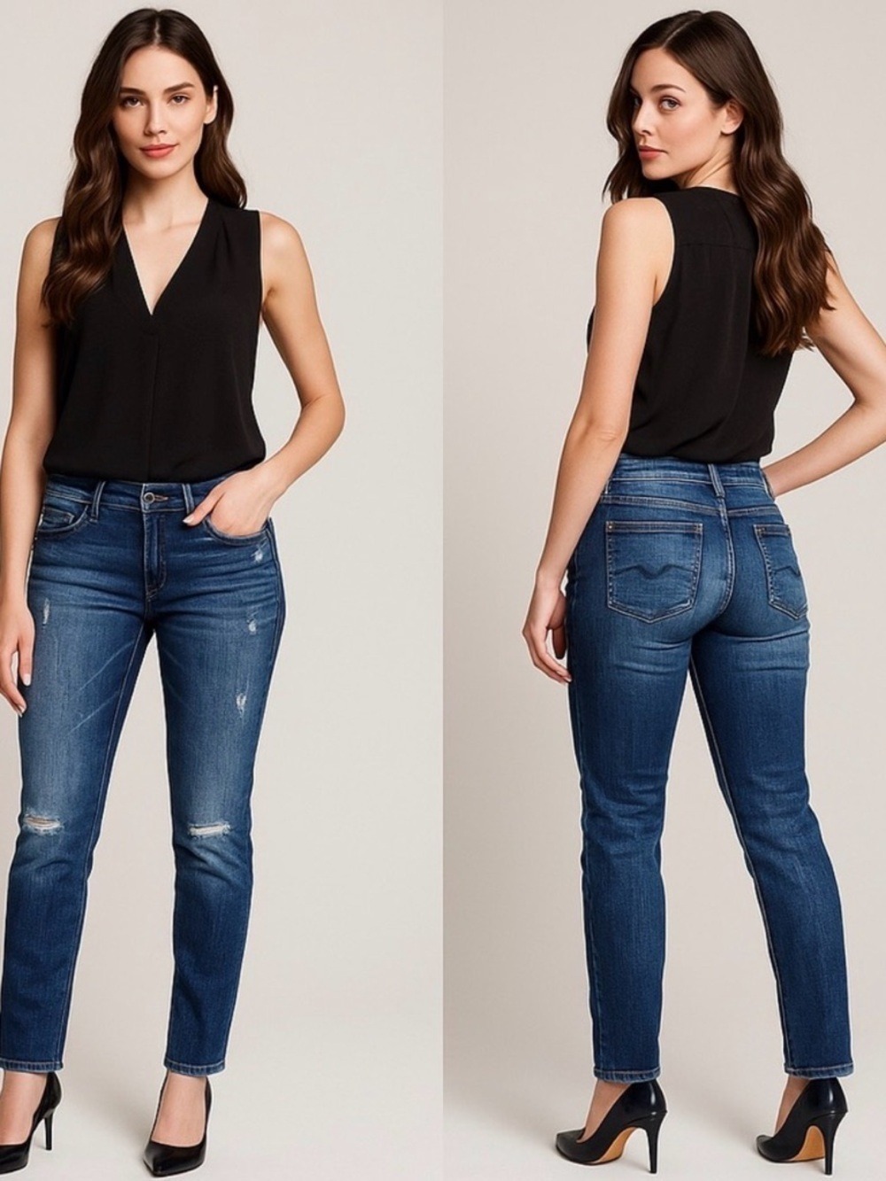 7 FOR ALL MANKIND Josefina Skinny Boyfriend Distressed Jeans Size 28 - Picture 11 of 13